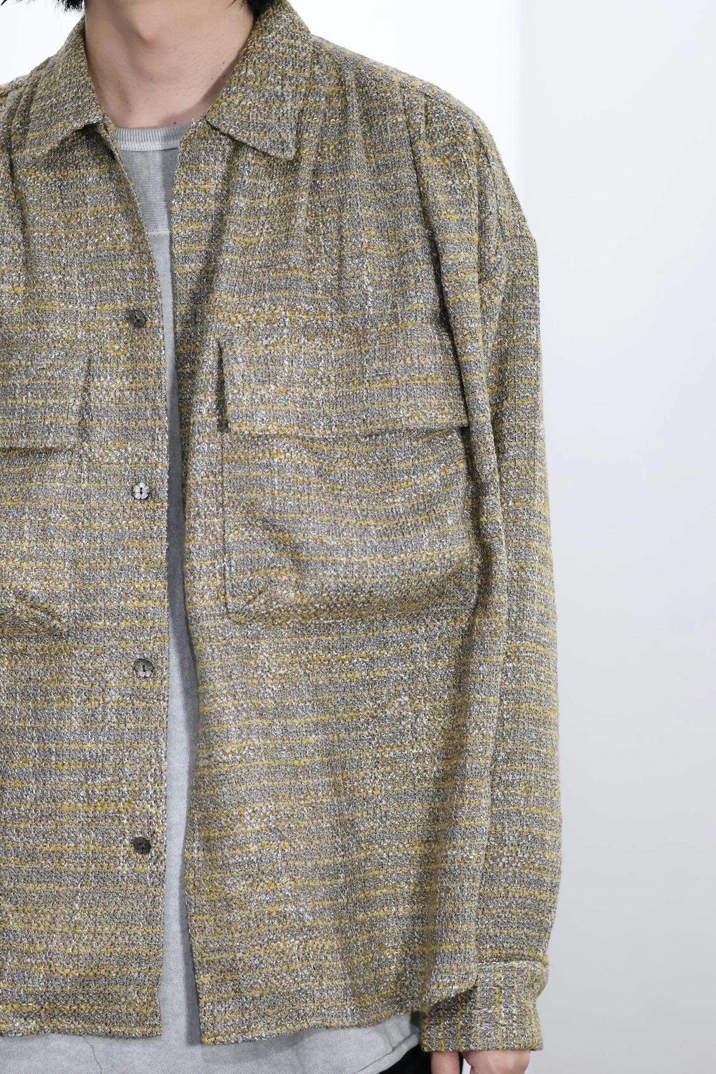 TANAKA - OVERSHIRT - YELLOW TWEED