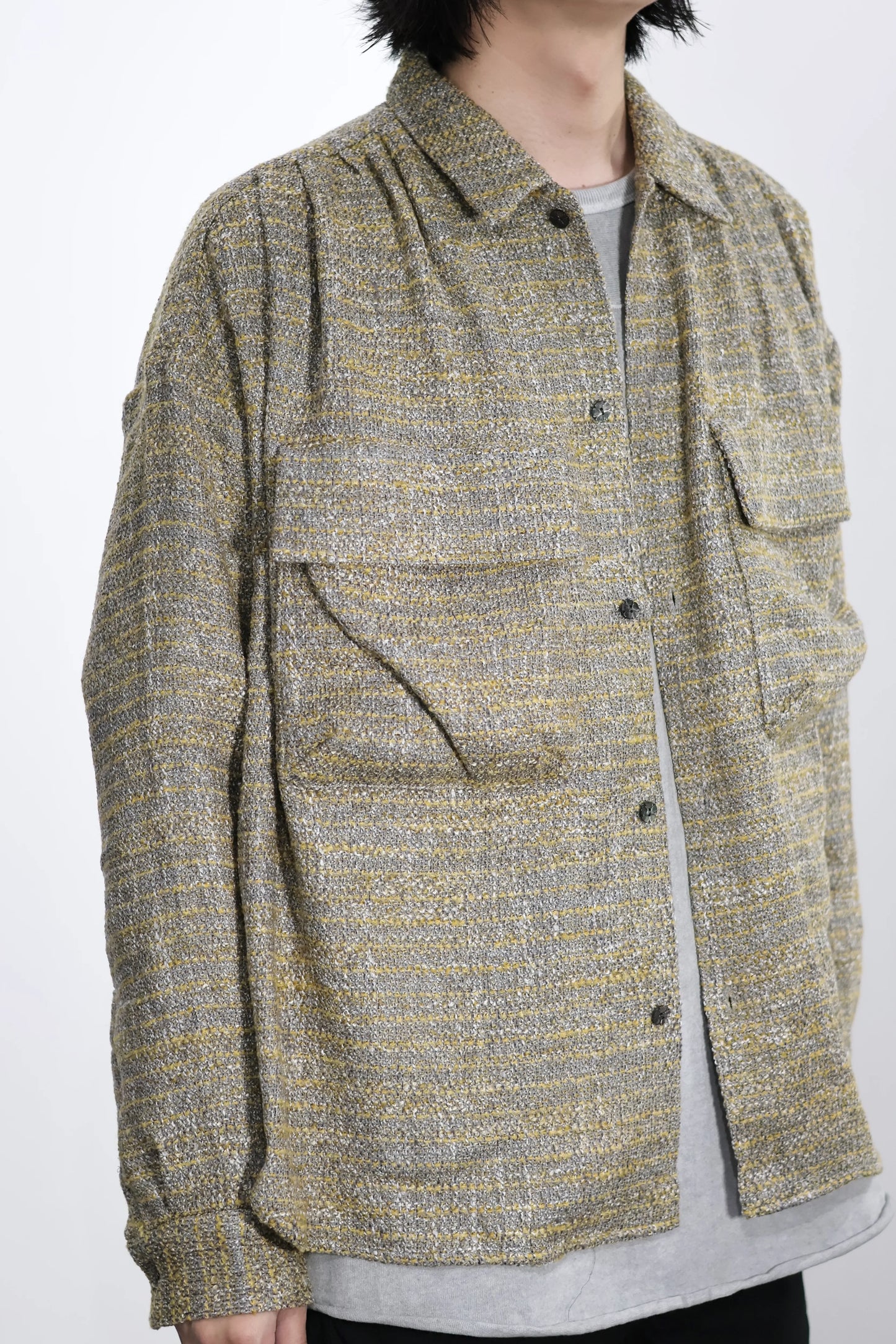 TANAKA - OVERSHIRT - YELLOW TWEED
