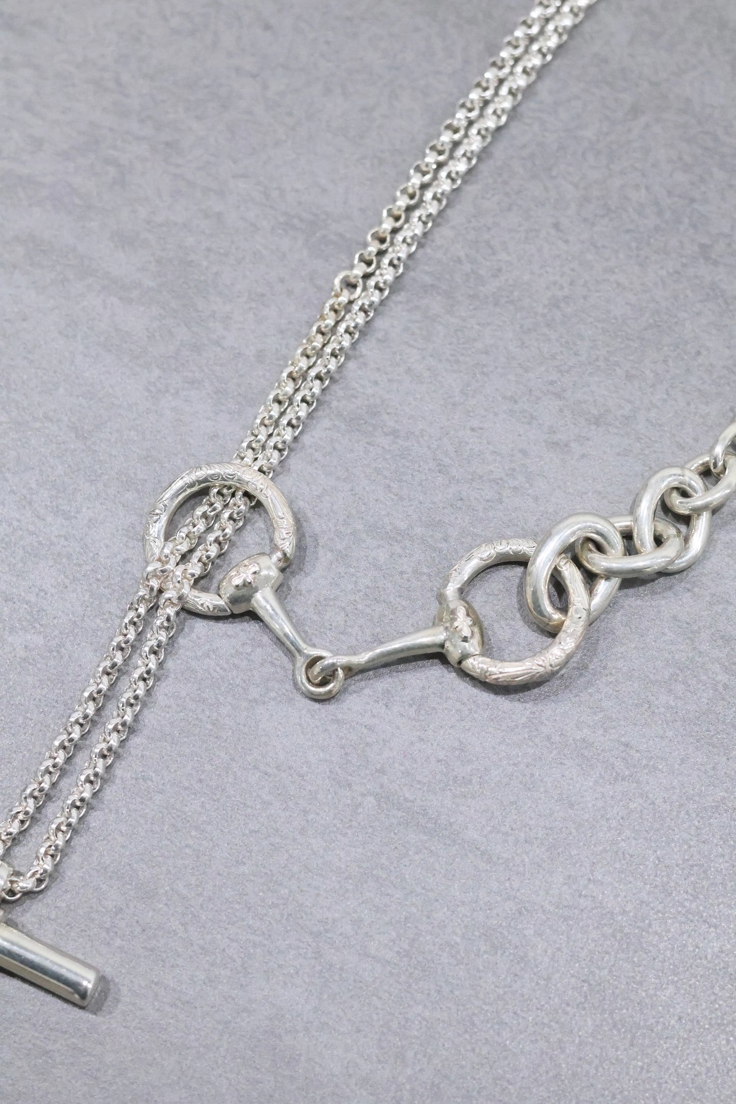 WAKAN SILVER SMITH - Horse bit 3way necklace - SILVER