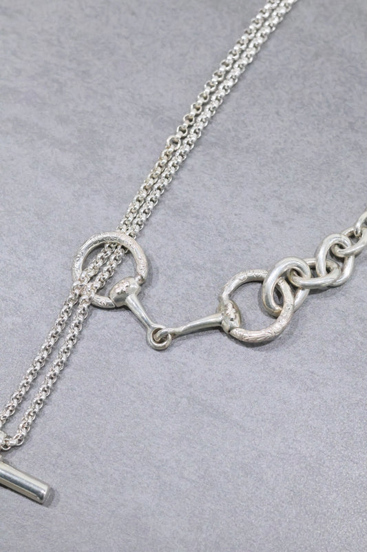 WAKAN SILVER SMITH - Horse bit 3way necklace - SILVER