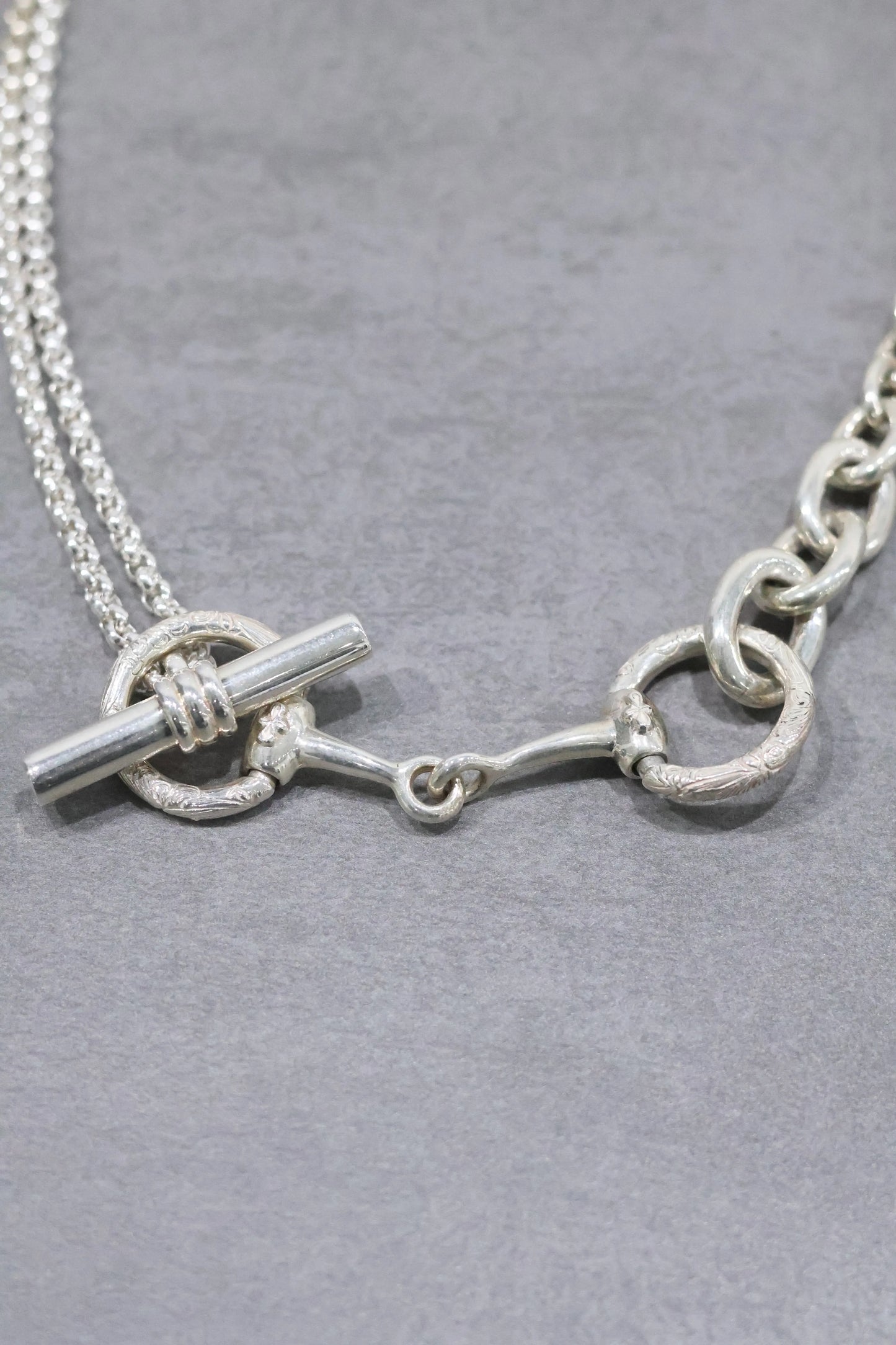 WAKAN SILVER SMITH - Horse bit 3way necklace - SILVER