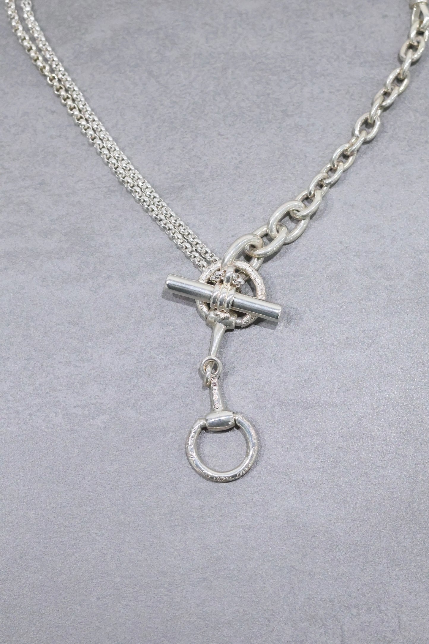 WAKAN SILVER SMITH - Horse bit 3way necklace - SILVER
