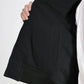 INSCRIRE - Leather Zip Up Hoodie - BLACK