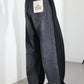 INSCRIRE - Hybrid Sweat Denim Pants - BLACK × BLACK