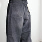 INSCRIRE - Hybrid Sweat Denim Pants - BLACK × BLACK