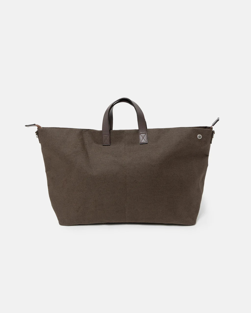SimplyComplicated - JUTE CANVAS TOTE BAG - DK. BROWN