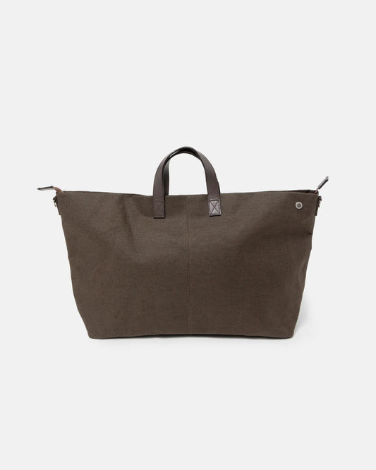 SimplyComplicated - JUTE CANVAS TOTE BAG - DK. BROWN