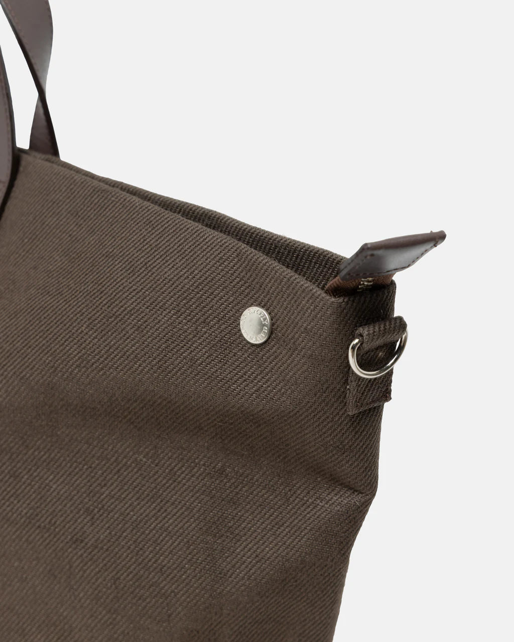 SimplyComplicated - JUTE CANVAS TOTE BAG - DK. BROWN