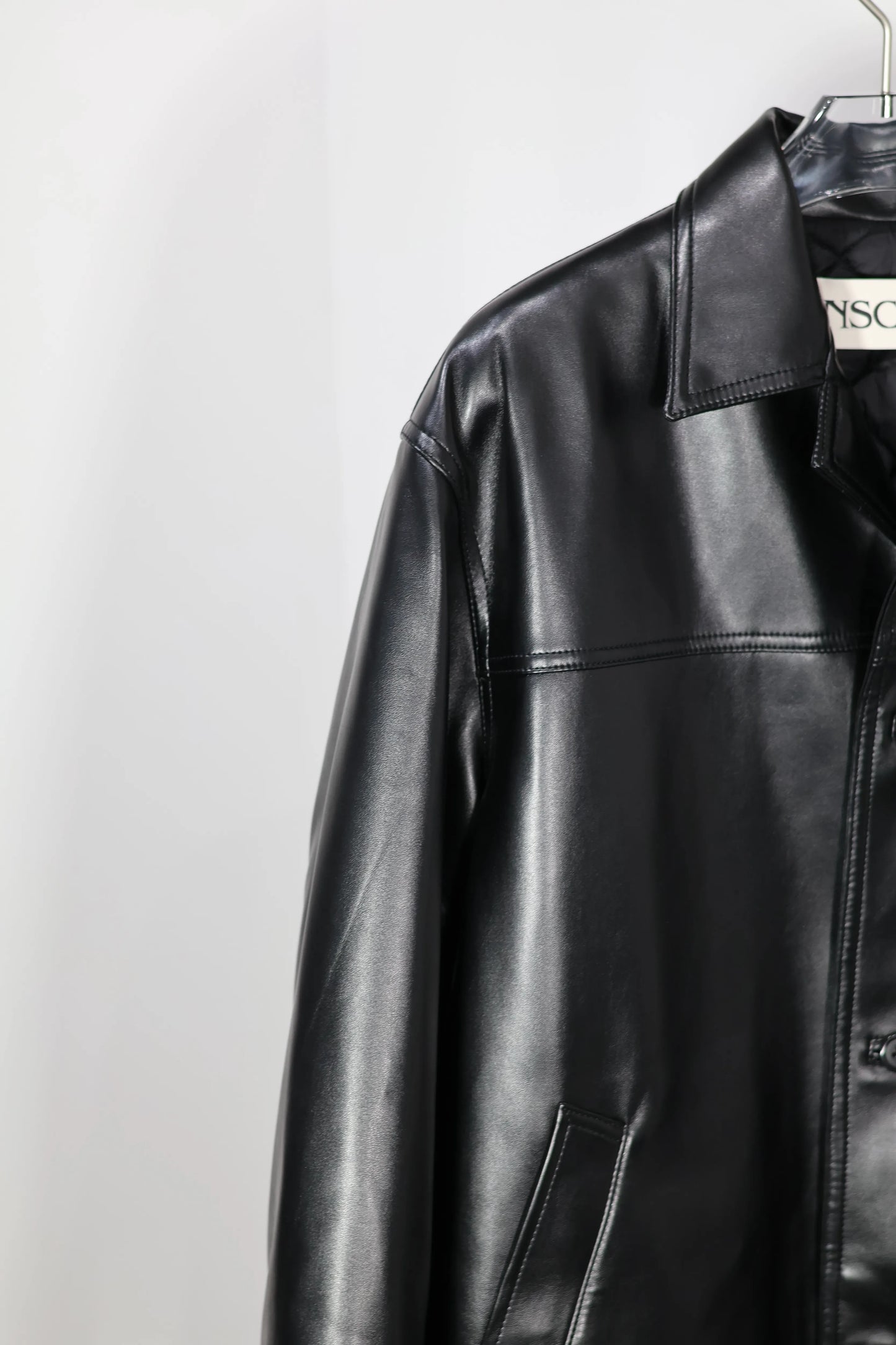 INSCRIRE - Leather Jacket - BLACK