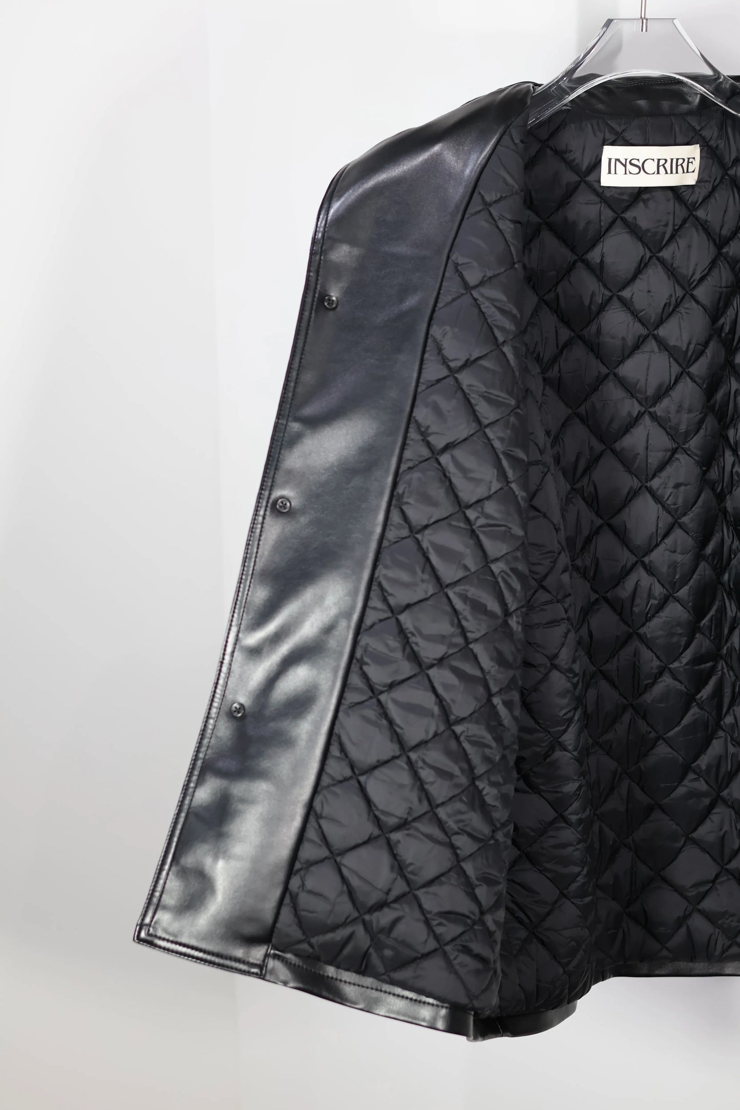 INSCRIRE - Leather Jacket - BLACK