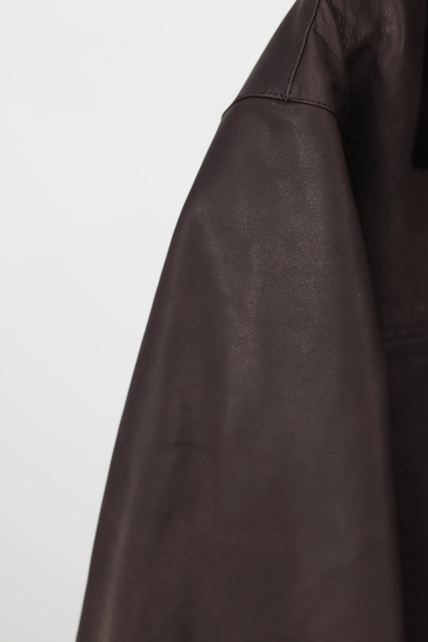 JOHN MASON SMITH / JANE SMITH - COW LEATHER CAR COAT - BROWN