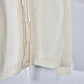 JOHN MASON SMITH / JANE SMITH - 5G REVERSE STICHES POLO COLLAR KNIT CARDIGAN - OFF WHITE