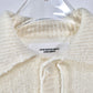 JOHN MASON SMITH / JANE SMITH - 5G REVERSE STICHES POLO COLLAR KNIT CARDIGAN - OFF WHITE