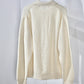 JOHN MASON SMITH / JANE SMITH - 5G REVERSE STICHES POLO COLLAR KNIT CARDIGAN - OFF WHITE