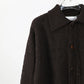 JOHN MASON SMITH / JANE SMITH - 5G REVERSE STICHES POLO COLLAR KNIT CARDIGAN - BROWN