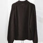JOHN MASON SMITH / JANE SMITH - 5G REVERSE STICHES POLO COLLAR KNIT CARDIGAN - BROWN