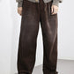JOHN MASON SMITH / JANE SMITH - 8W COTTON CORDUROY TUCK 5 POCKET PANTS - BROWN