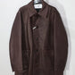 JOHN MASON SMITH / JANE SMITH - COW LEATHER CAR COAT - BROWN