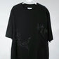 TANAKA - THE BOXY TEE - BLACK(EMBROIDERY-M)