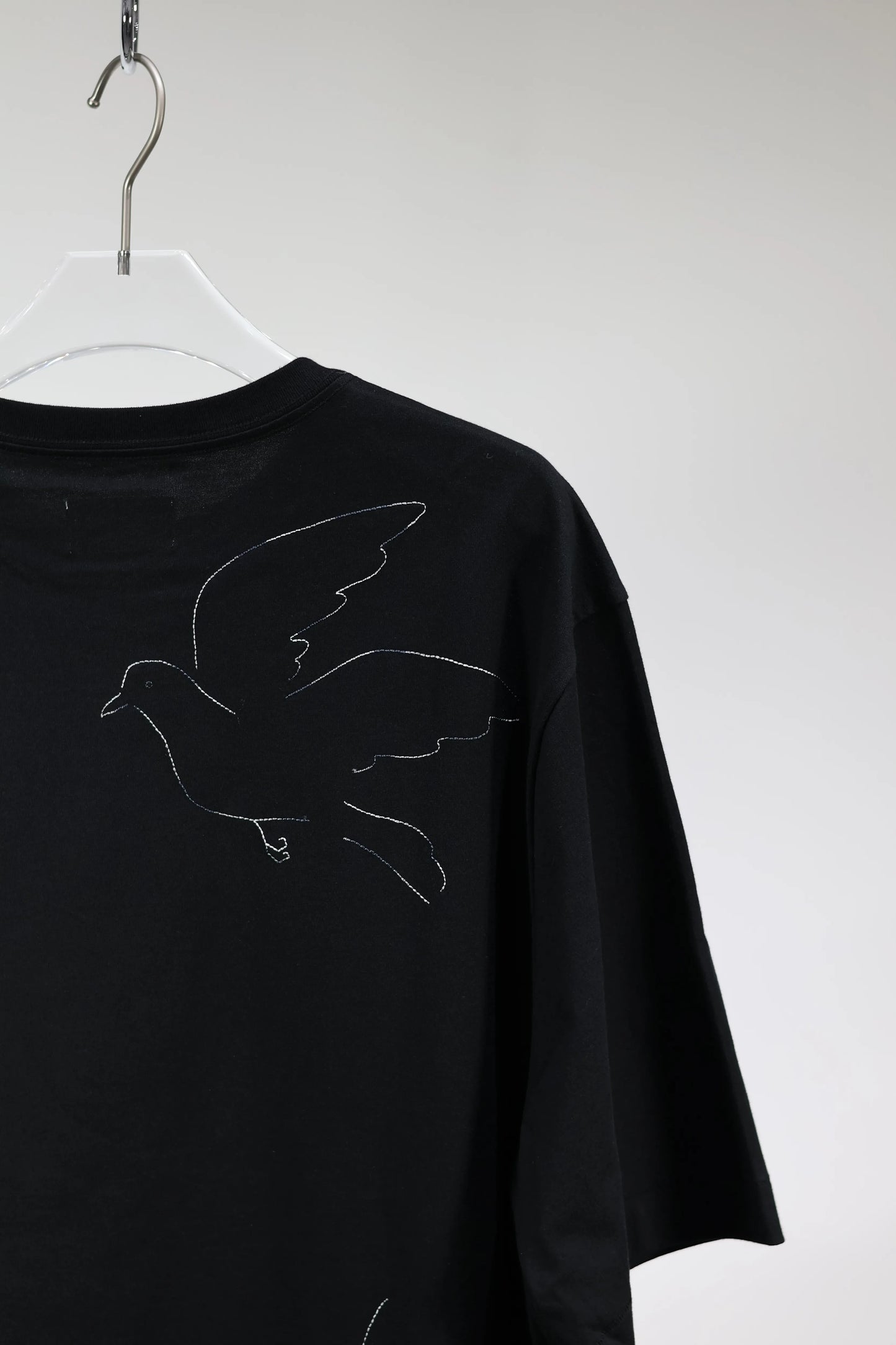 TANAKA - THE BOXY TEE - BLACK(EMBROIDERY-M)