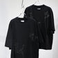 TANAKA - THE BOXY TEE - BLACK(EMBROIDERY-M)