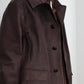 JOHN MASON SMITH / JANE SMITH - COW LEATHER CAR COAT - BROWN