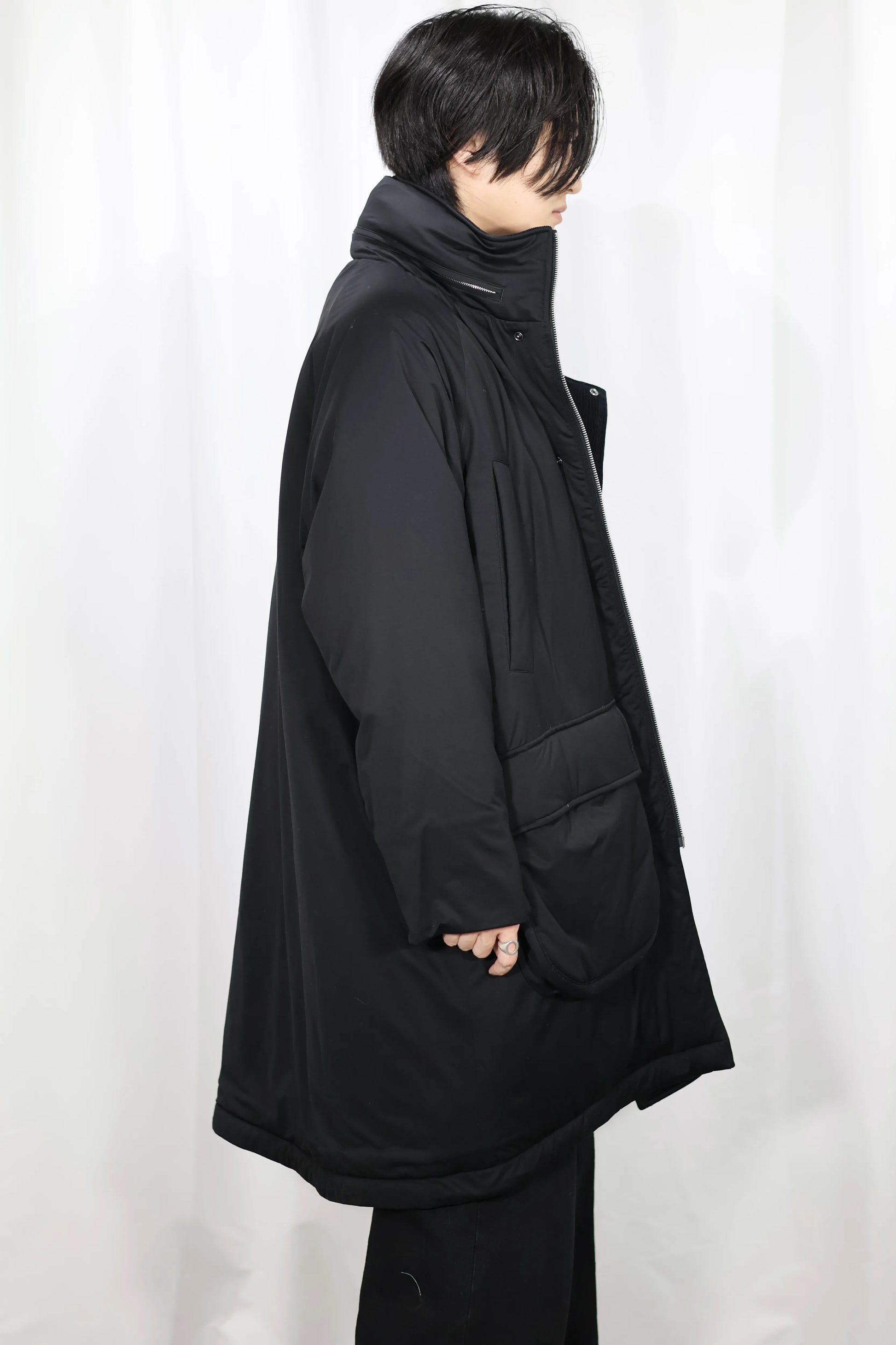 KANEMASA PHIL. - 46G Padded Long Blouson - BLACK – un KANEMASA PHIL. - 46G Padded Long Blouson - BLACK – un