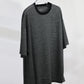KANEMASA PHIL. - 32G Wool Stripe SS Tee - BLACK