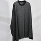 KANEMASA PHIL. - 36G Wool Stripe LS Tee - BLACK