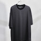KANEMASA PHIL. - 32G Wool Stripe SS Tee - CHARCOAL