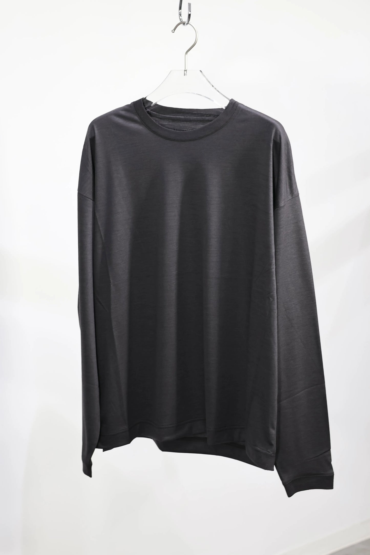 KANEMASA PHIL. - 36G Wool LS Tee - CHARCOAL