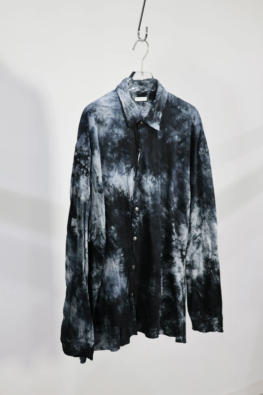 KANEMASA PHIL. - 46G Tie Dye Artisan Shirt - BLACK CHARCOAL DYE