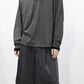 KANEMASA PHIL. - 36G Wool Stripe LS Tee - BLACK