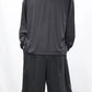 KANEMASA PHIL. - 36G Wool Stripe LS Tee - CHARCOAL