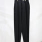 nakedgauge - WOOL GABARDINE ASHLEY SLACKS - BLACK