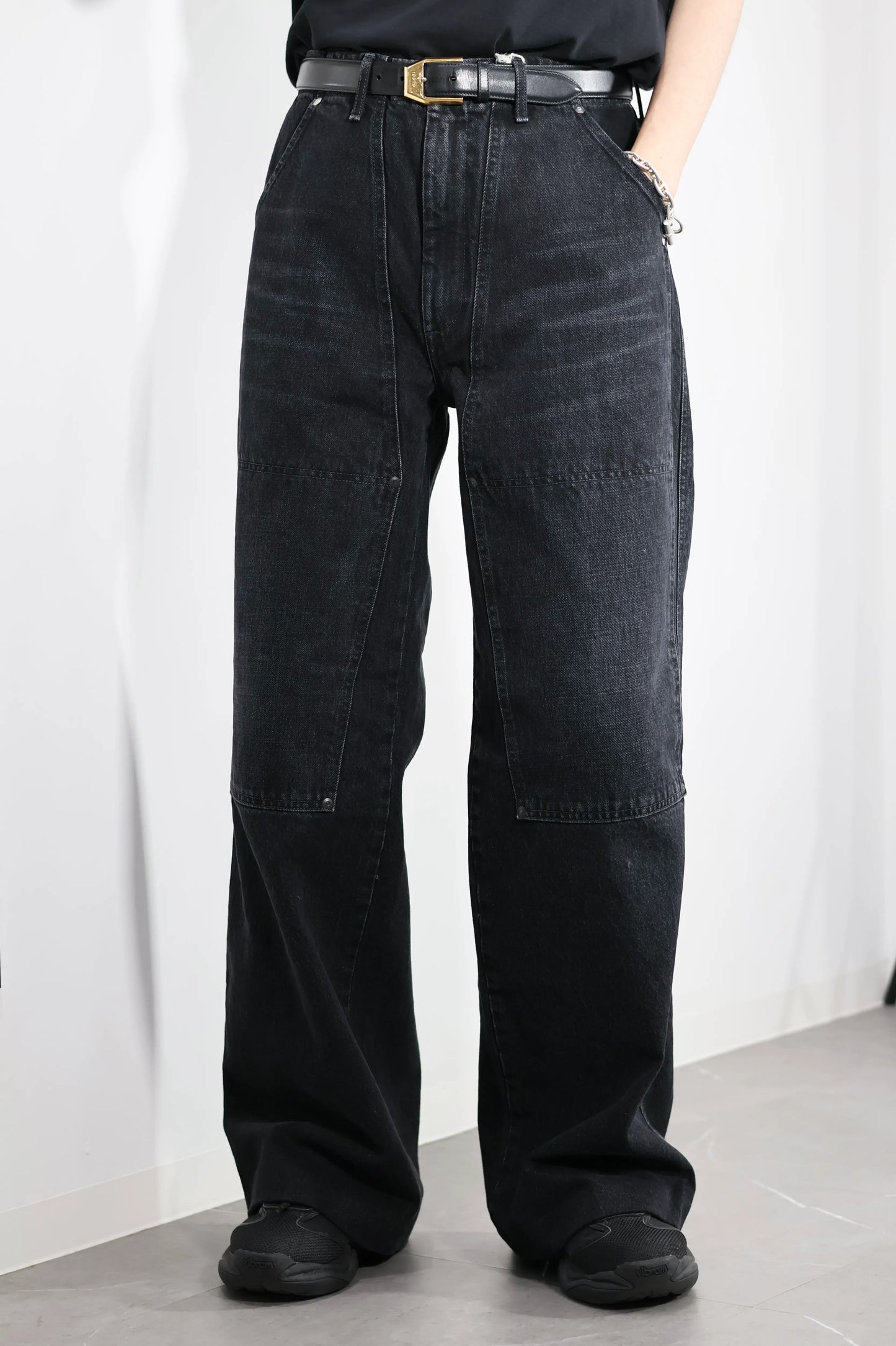 TANAKA - WORK JEAN TROUSERS - BLACK