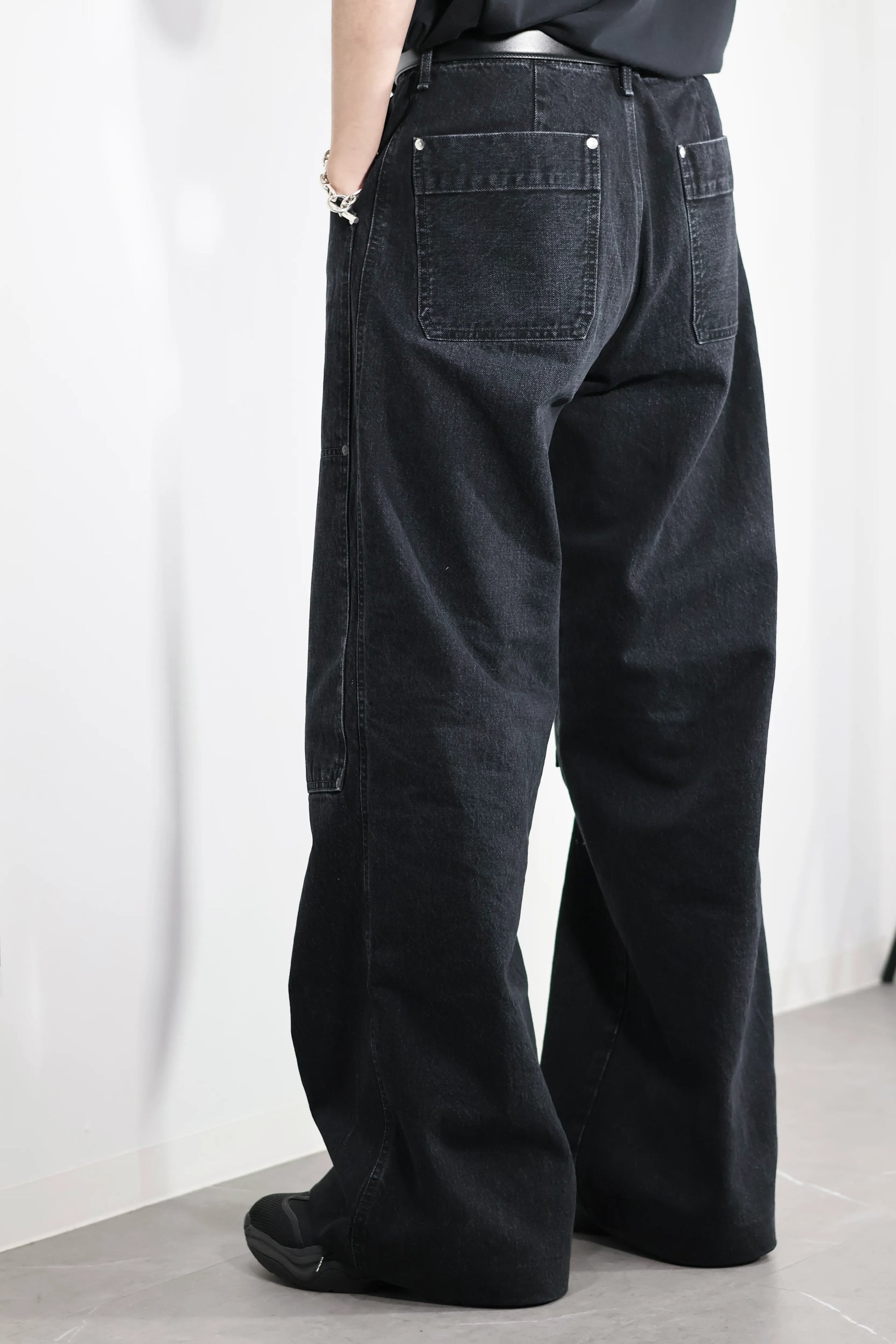 TANAKA - WORK JEAN TROUSERS - BLACK – un TANAKA - WORK JEAN TROUSERS - BLACK – un