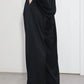 nakedgauge - WOOL GABARDINE 3PLEAT WIDE SLACKS - BLACK