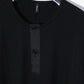 08sircus - Wool jersey henley neck top - BLACK