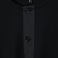 08sircus - Wool jersey henley neck top - BLACK