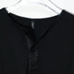 08sircus - Wool jersey henley neck top - BLACK