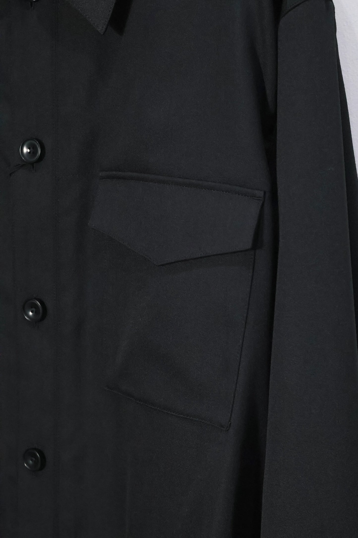 08sircus - Dobby cloth cpo shirt - BLACK