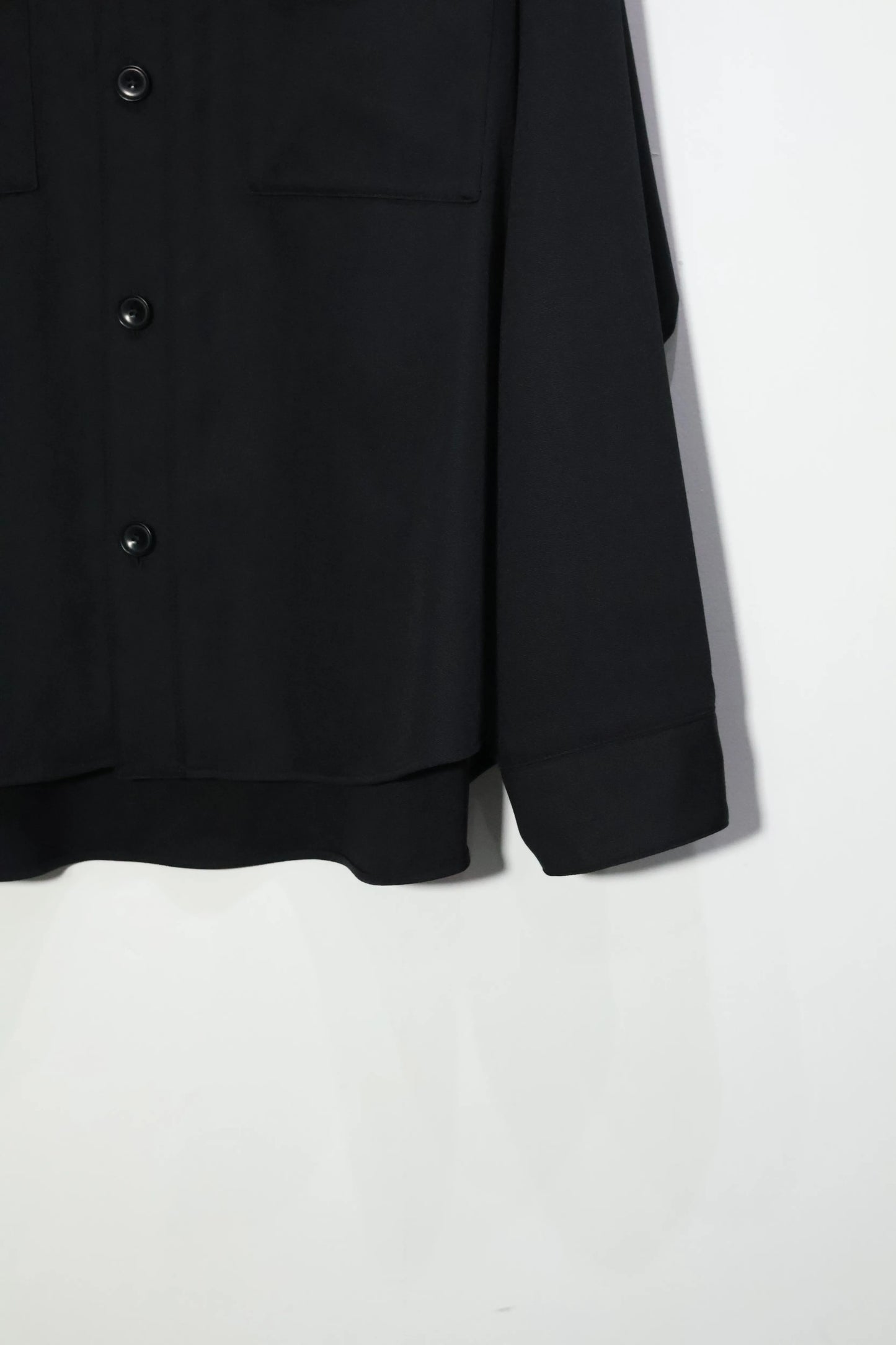 08sircus - Dobby cloth cpo shirt - BLACK