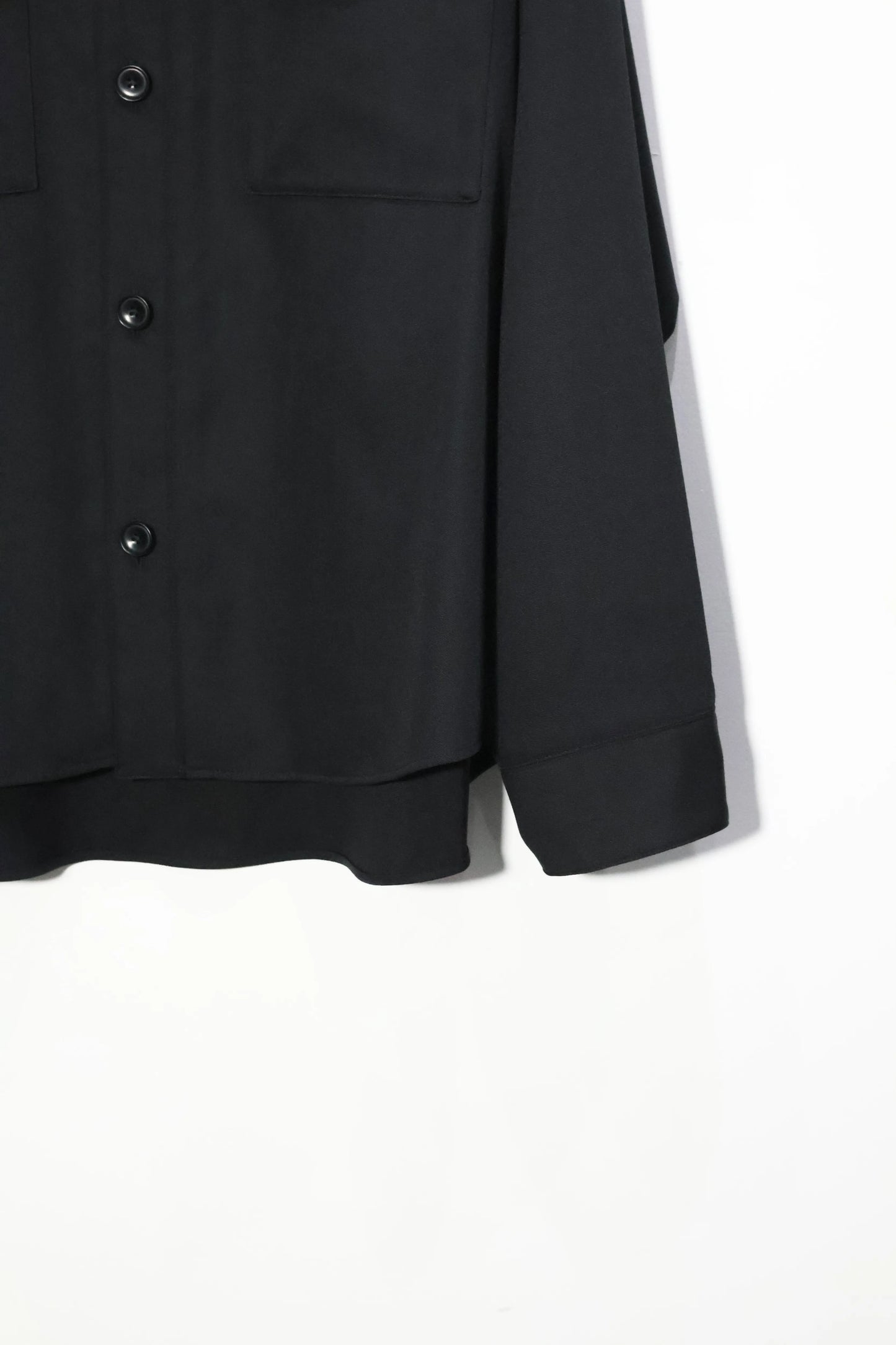 08sircus - Dobby cloth cpo shirt - BLACK