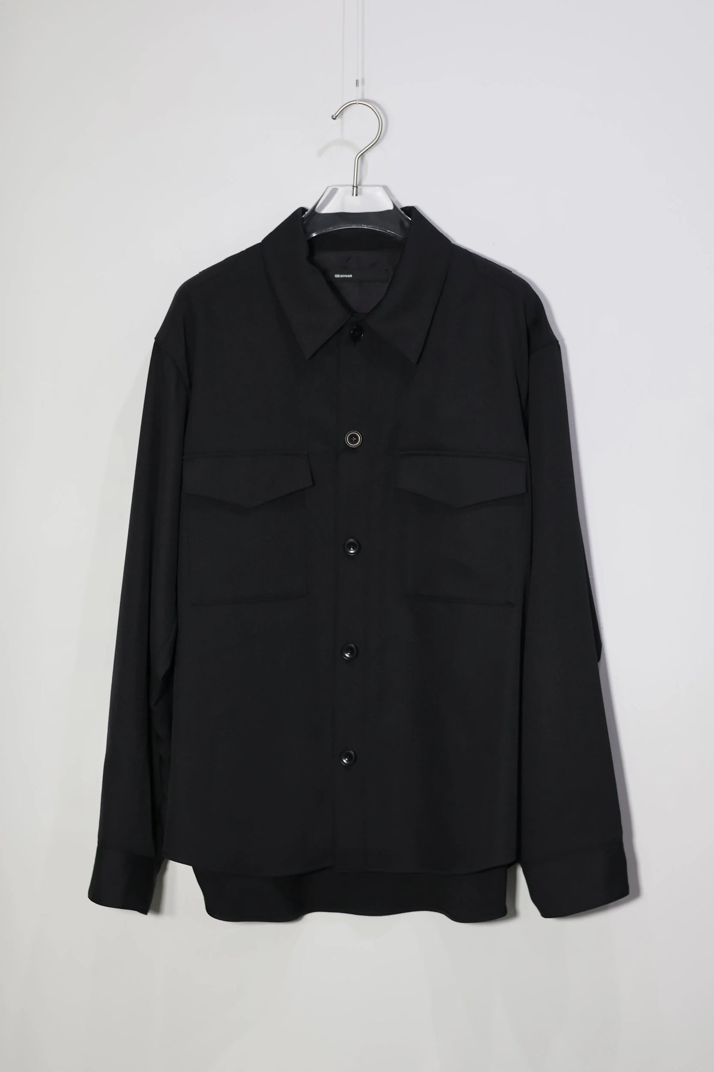 08sircus - Dobby cloth cpo shirt - BLACK