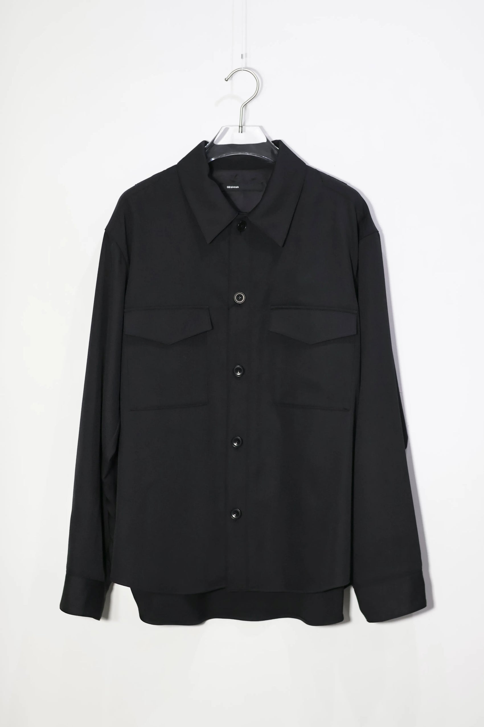08sircus - Dobby cloth cpo shirt - BLACK