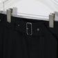 08sircus - Dobby cloth 2tuck belted wide pants - BLACK