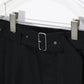 08sircus - Dobby cloth 2tuck belted wide pants - BLACK