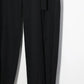 08sircus - Dobby cloth 2tuck belted wide pants - BLACK