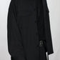 08sircus - Wool jersey henley neck top - BLACK